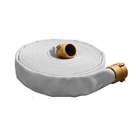 RUBBERWORX 2-1/2" X 50FT DOUBLE JACKET MILL HOSE CPLD MXF NST EXPANSION RING BRASS COUPLINGS MILL250X50BRNST